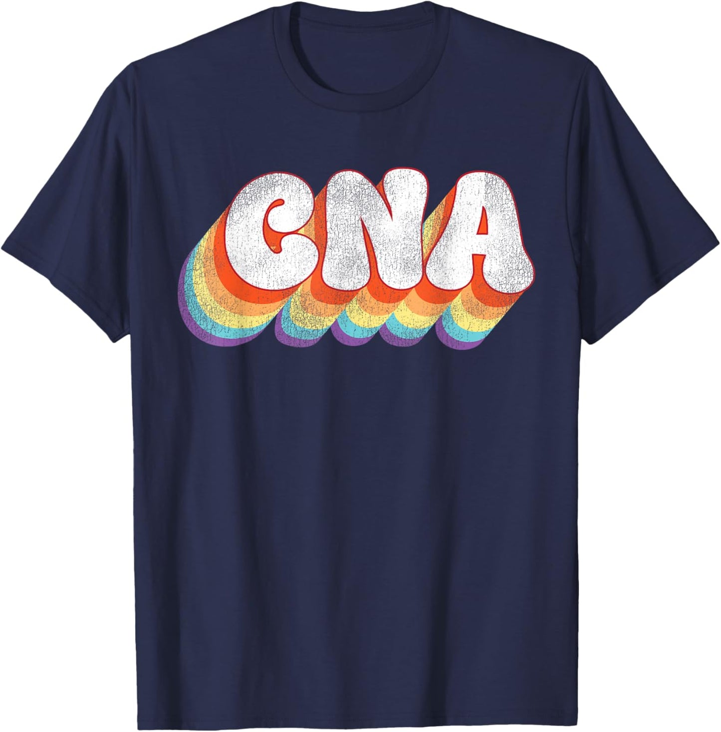 CNA Nurse Certified Nursing Assistant Retro Vintage Cna T-Shirt - T-Shirt | Navy