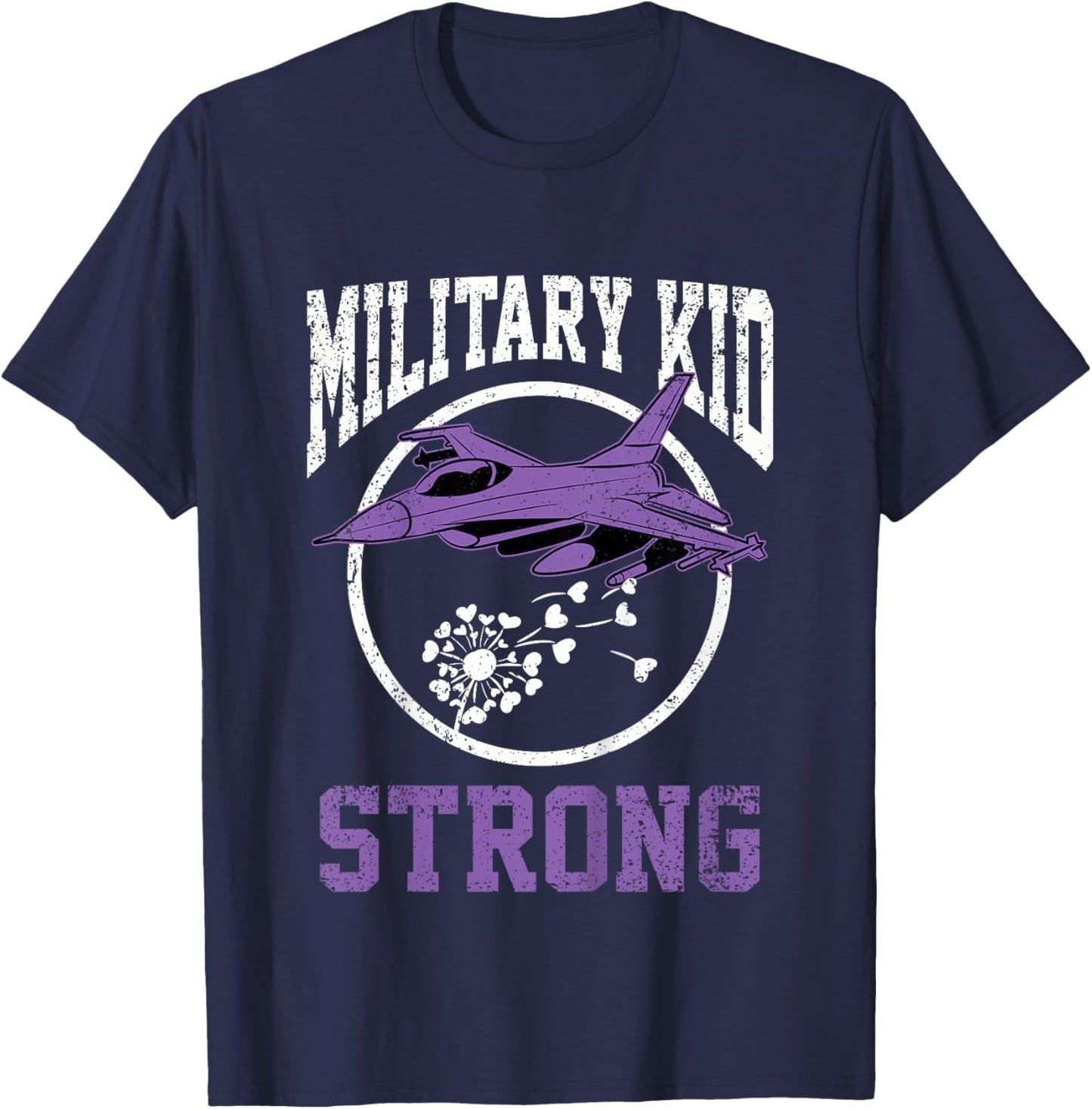 Military Kid Strong Veteran Army Soldier Child Children T-Shirt - T-Shirt | Navy