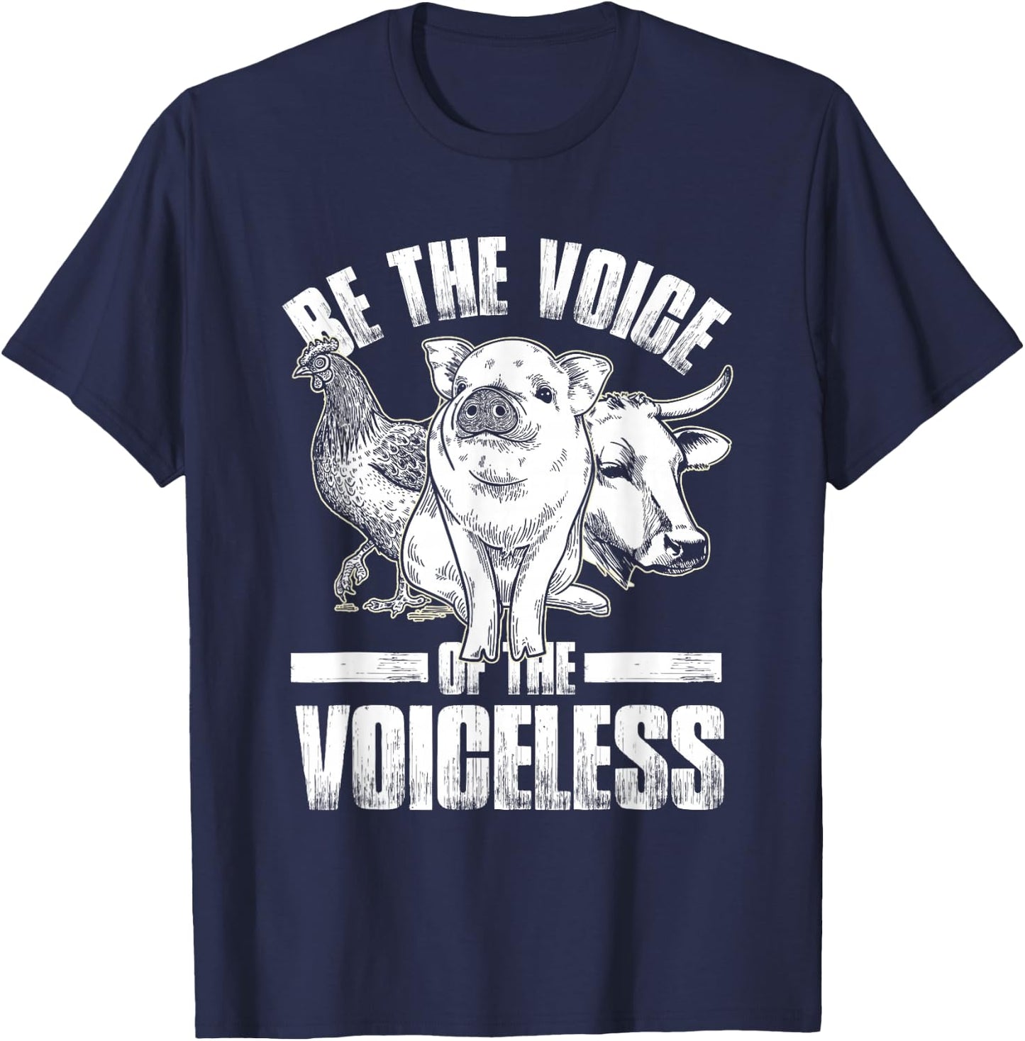 Voice of The Vegan Vegan T-Shirt - T-Shirt | Navy