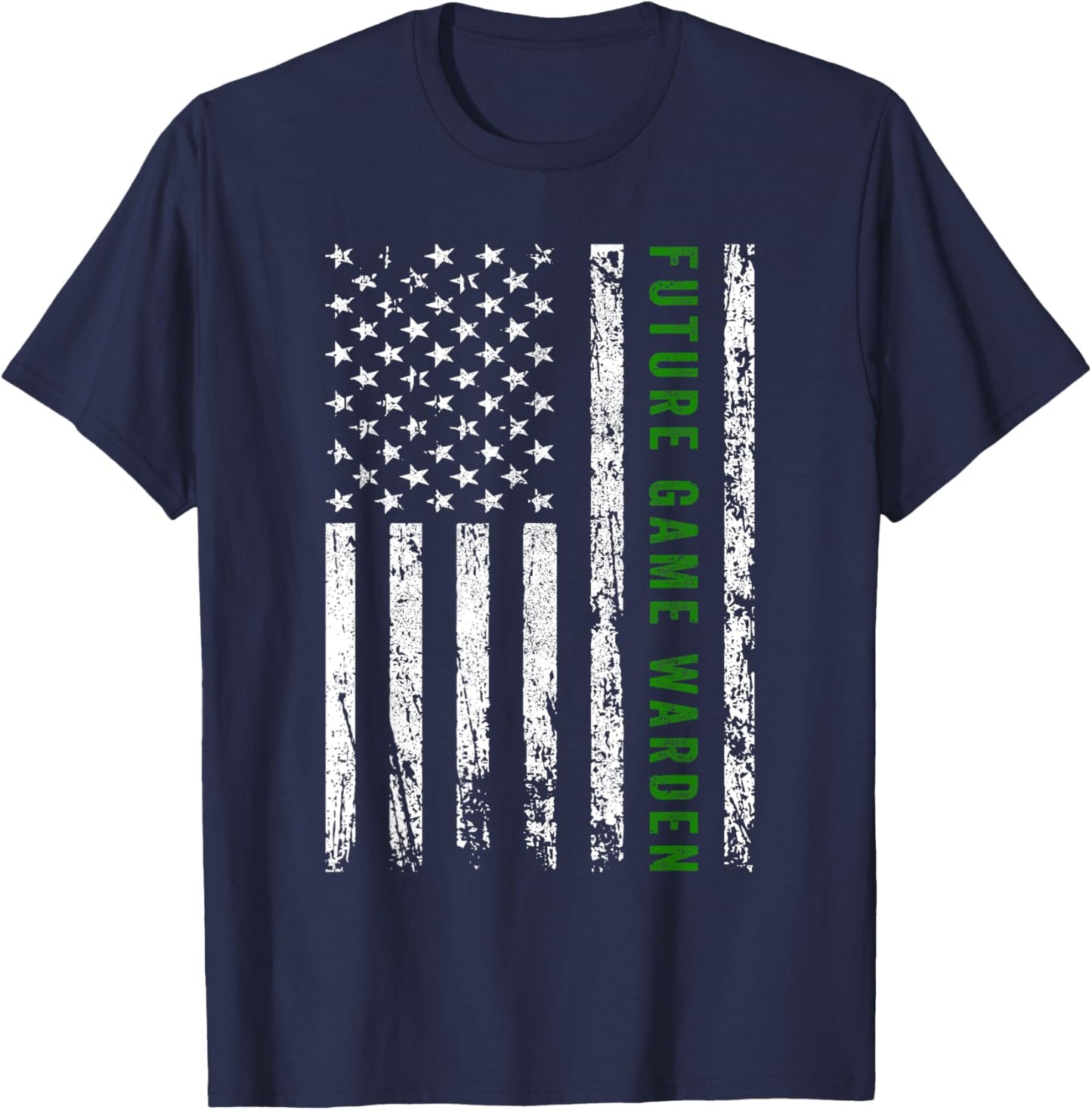 Future Game Warden Outfit Gift -Adults & Kids Black Animal-Themed Game Warden Small Short Sleeve T-Shirt - T-Shirt | Navy