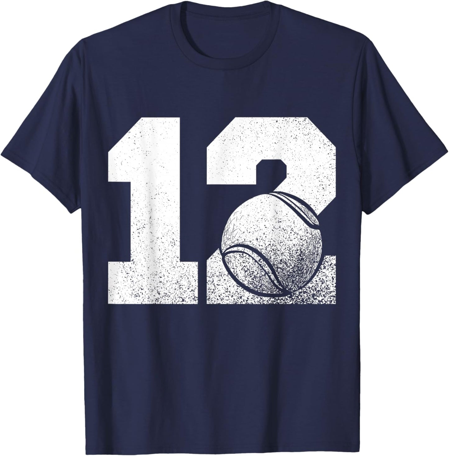 12th Birthday Boy Tennis Player Tennis 12 Years Old T-Shirt - T-Shirt | Navy