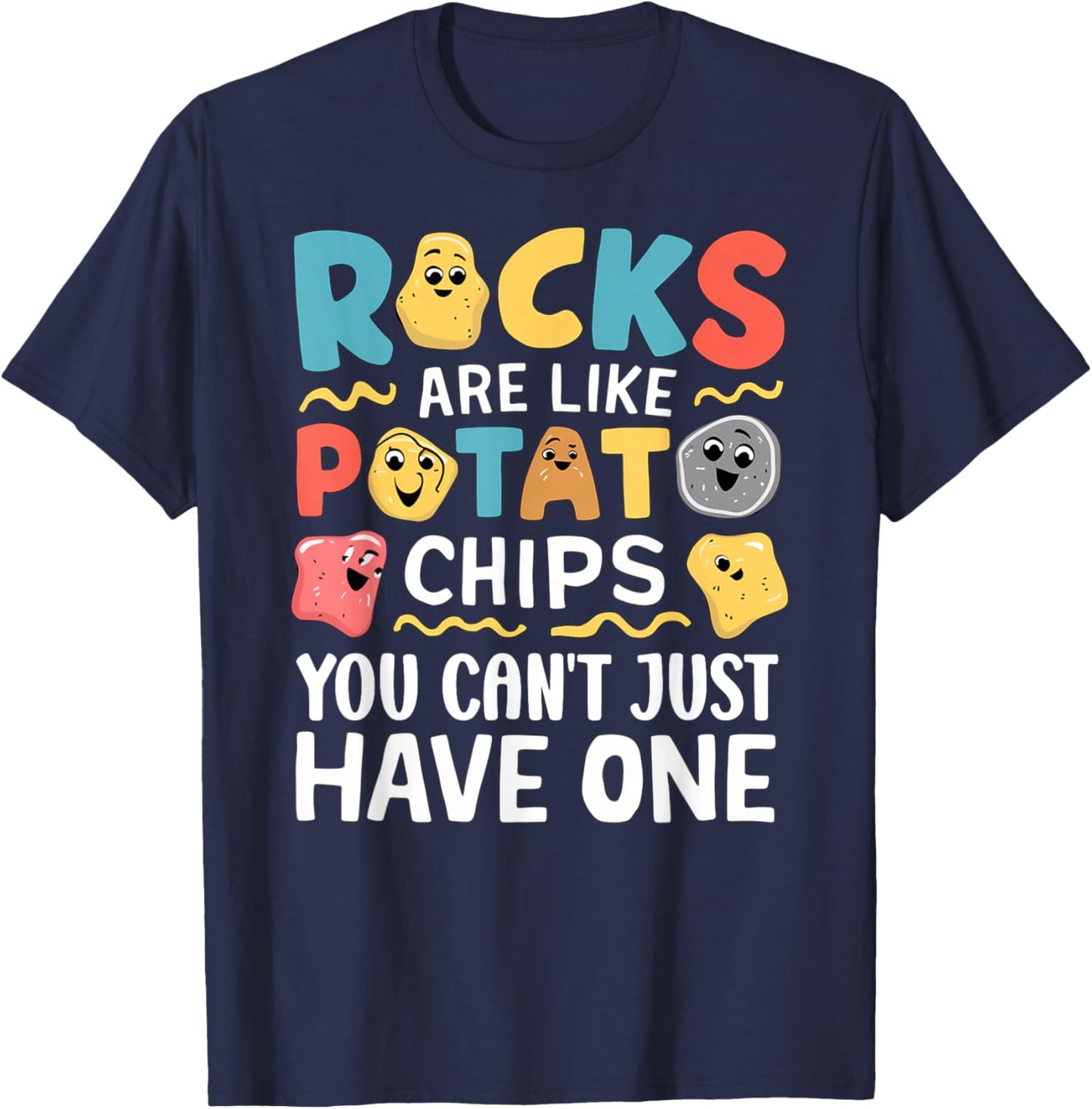 Geology Ores Minerals Gems and Crystals Rock Collecting T-Shirt - T-Shirt | Navy