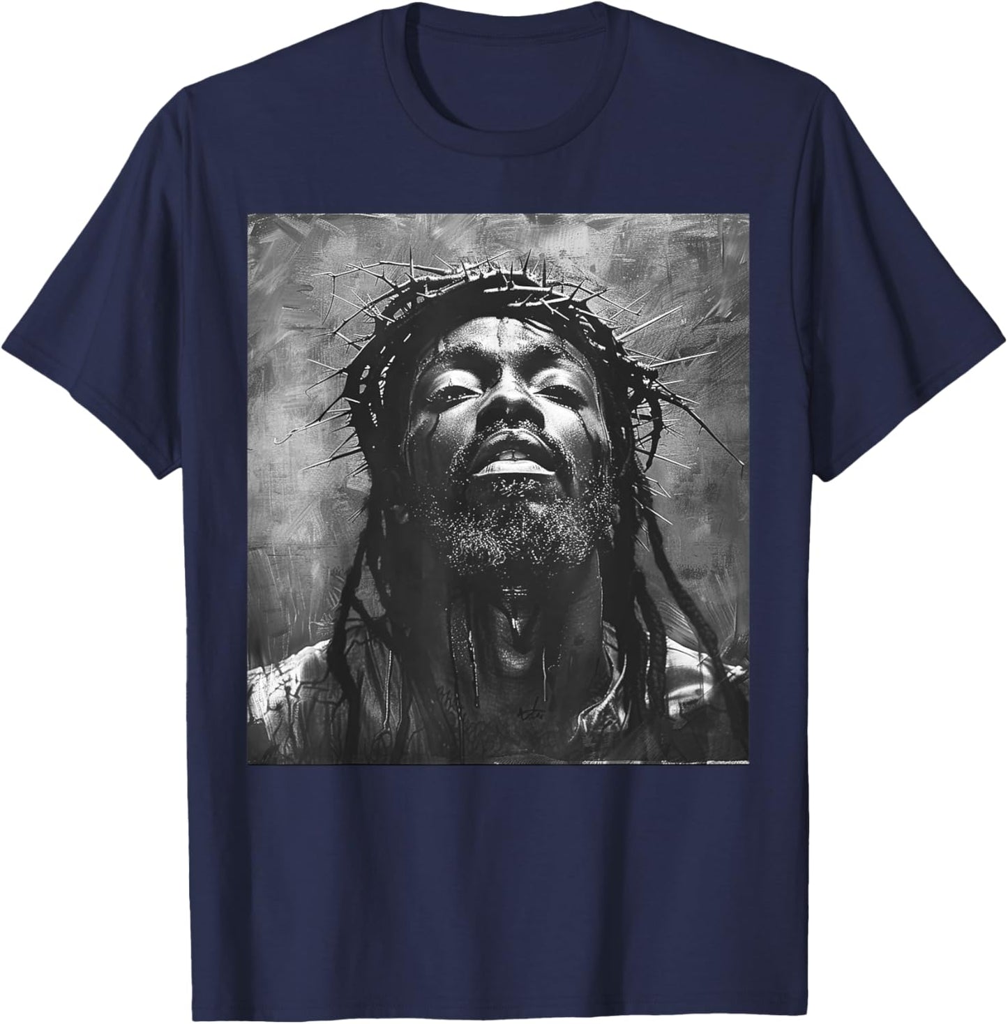 Black Jesus, Christianity, Church, Christ, Jesus T-Shirt - T-Shirt | Navy