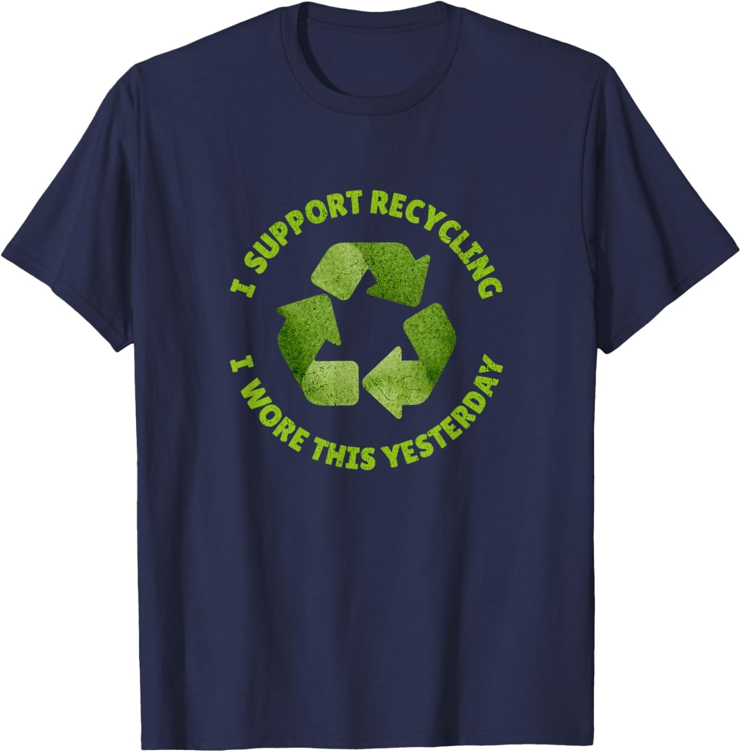 Funny Recycling Day Earth Day Recycle Logo Women T-Shirt - T-Shirt | Navy