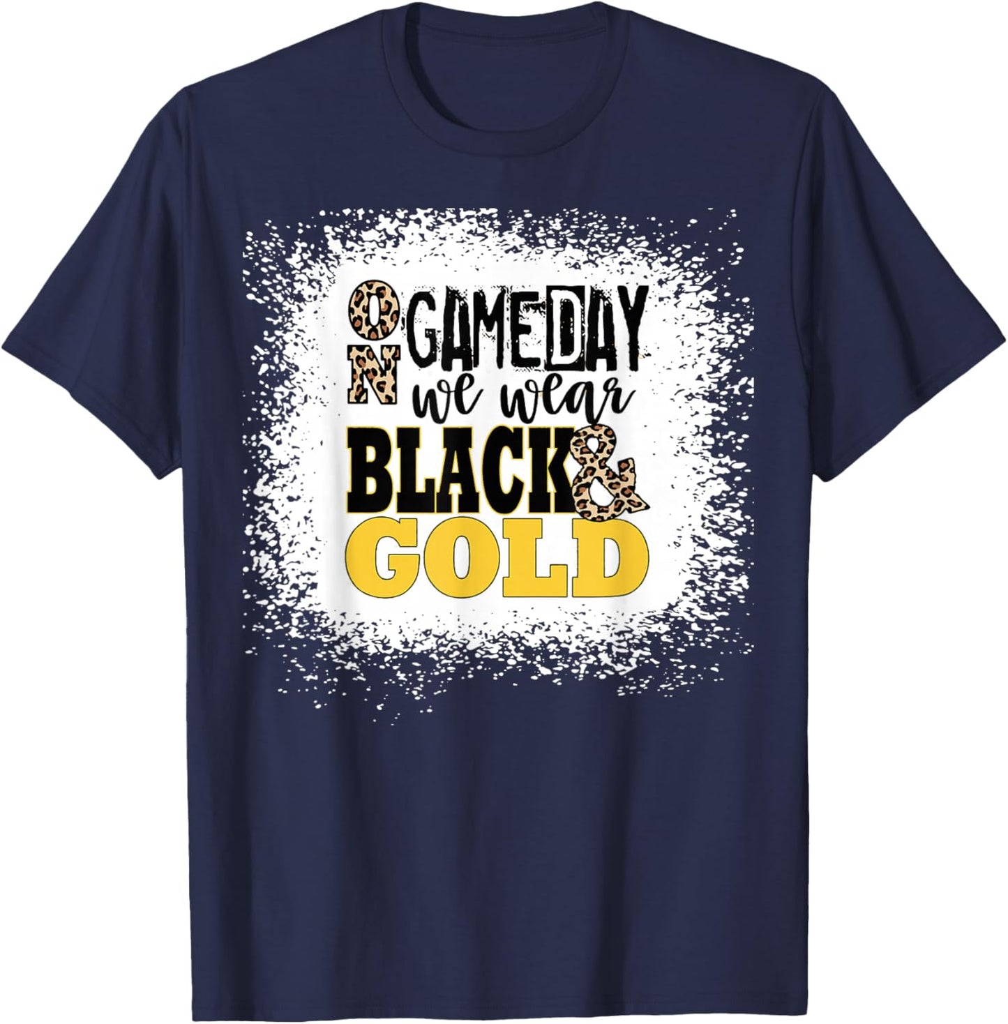 On Gameday Football We Wear Gold and Black T-Shirt - T-Shirt | Navy
