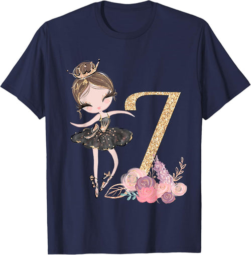 7th Birthday Ballerina Dance School Ballet Tutu Girls Seven