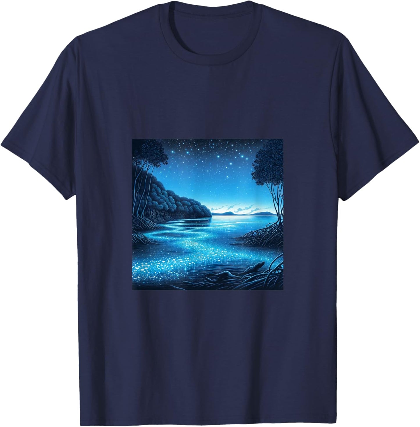 Puerto Rico's Bioluminescent Bays T-Shirt - T-Shirt | Navy