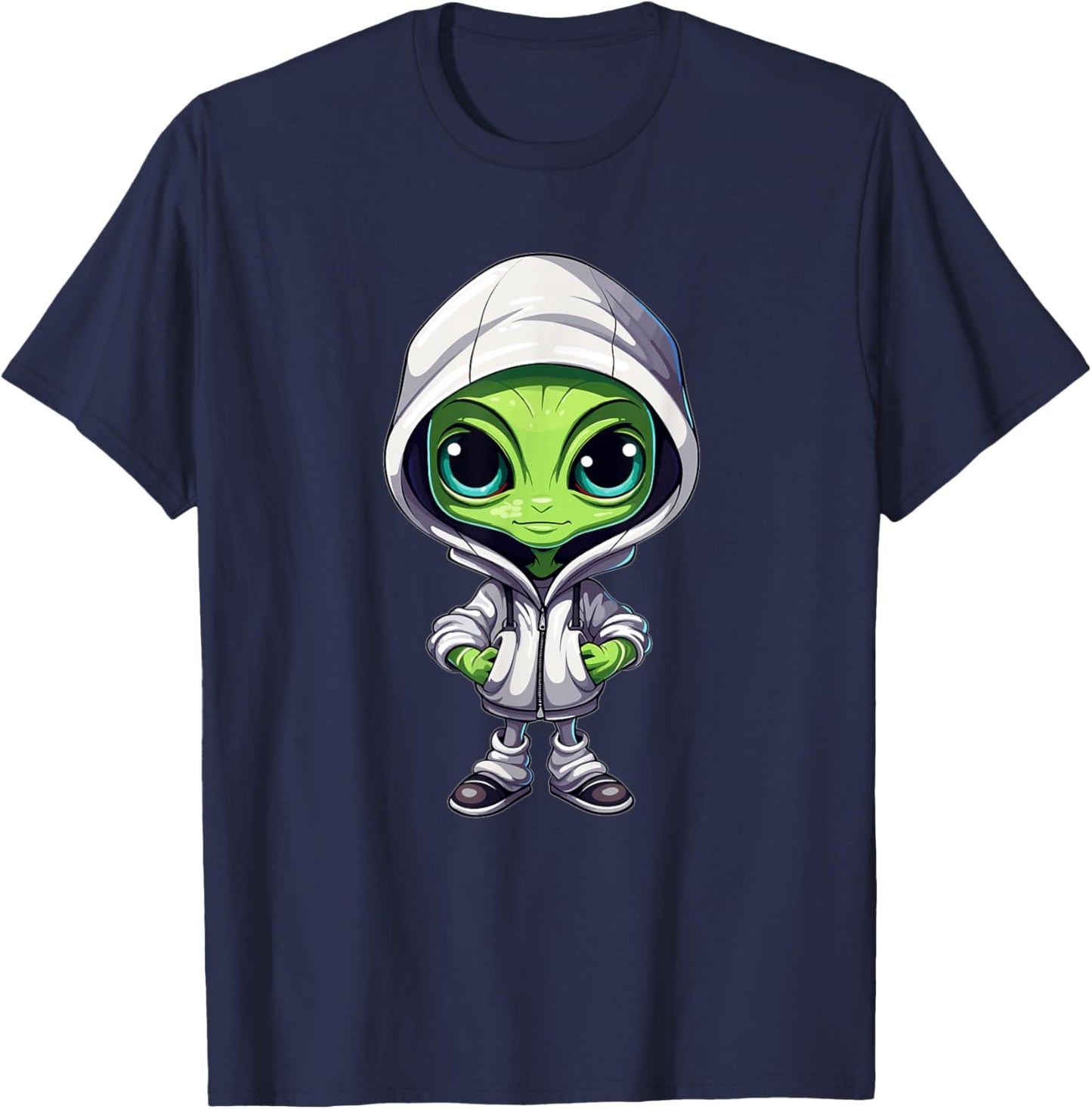 Cute Alien Art I Kids Alien T-Shirt - T-Shirt | Navy