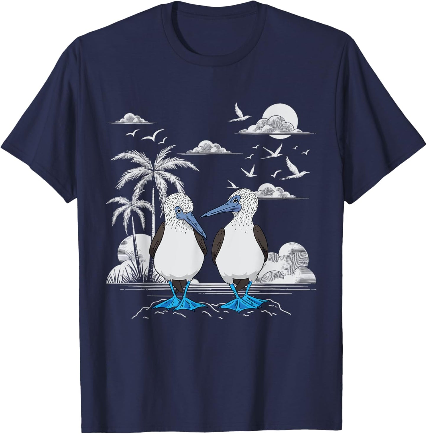 Seabirds Blue Footed Booby Bird Galapagos T-Shirt - T-Shirt | Navy