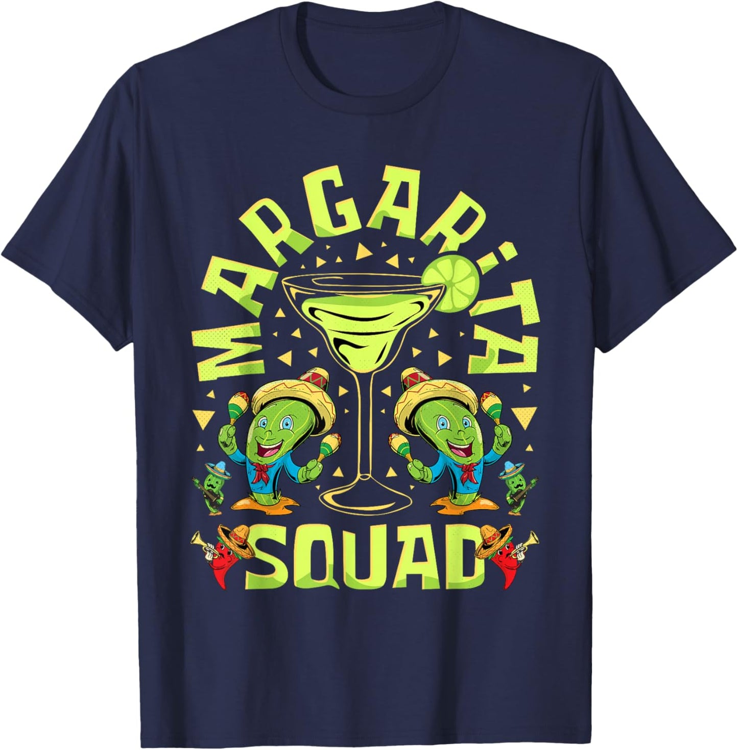 Cinco De Mayo, Margarita Squad T-Shirt - T-Shirt | Navy