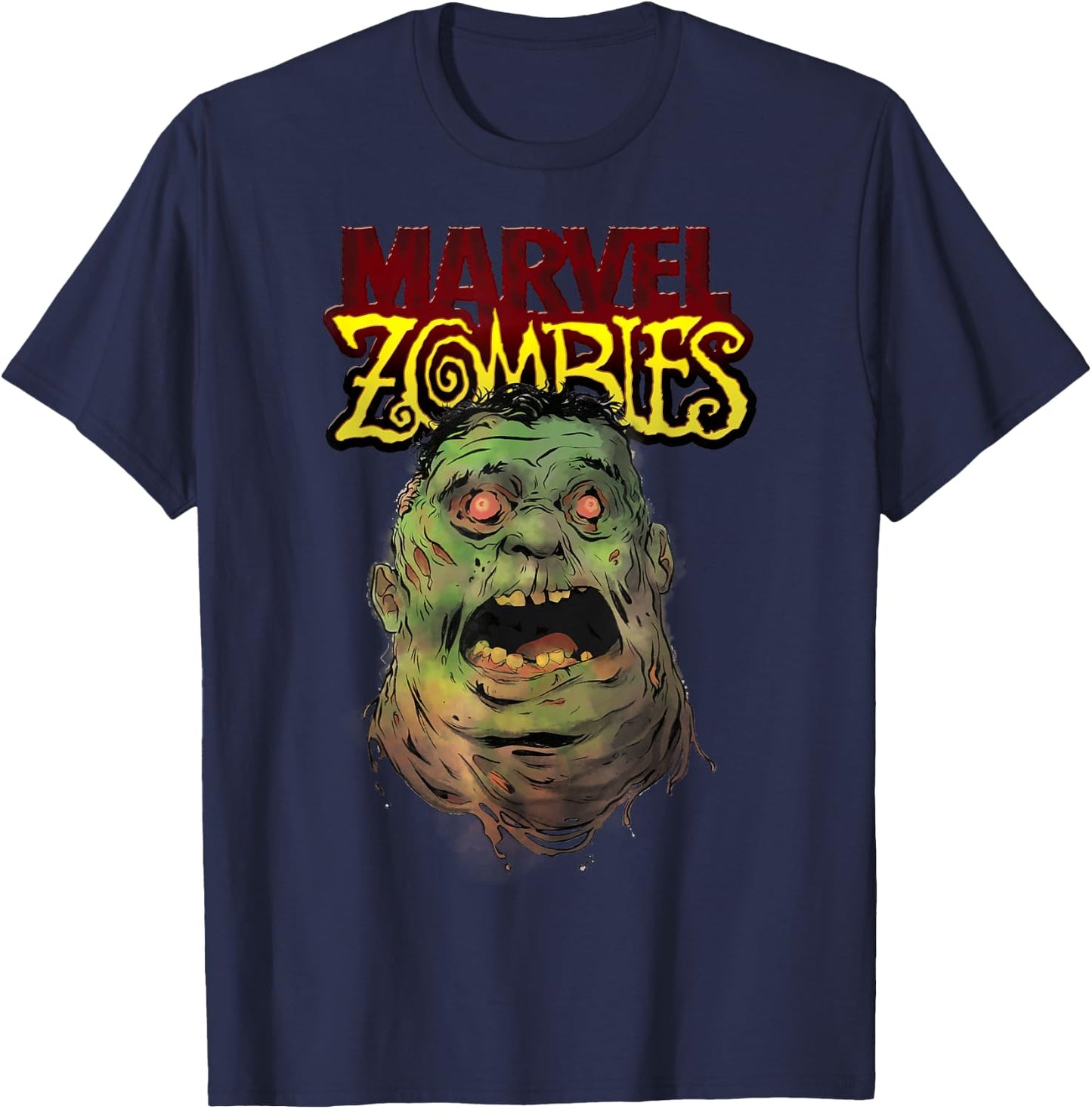 Marvel Zombies The Hulk Zombie Head T-Shirt - T-Shirt | Navy