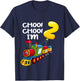 Kids Choo Choo I'm 2 Years Old Locomotive Boys Train 2nd Birthday T-Shirt - T-Shirt | Navy