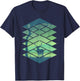 Forest Nature Square Minimalism Deer T-Shirt - T-Shirt | Navy