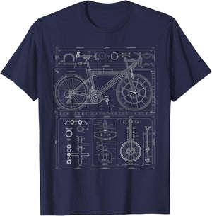 Bicycle gearbox diagram T-Shirt - T-Shirt | Navy