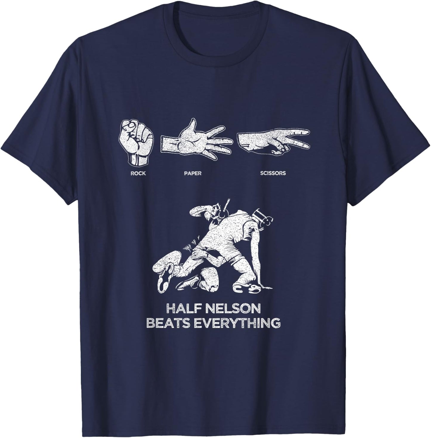 Rock Paper Scissors USA Wrestling for Boys, Men & Girls T-Shirt - T-Shirt | Navy