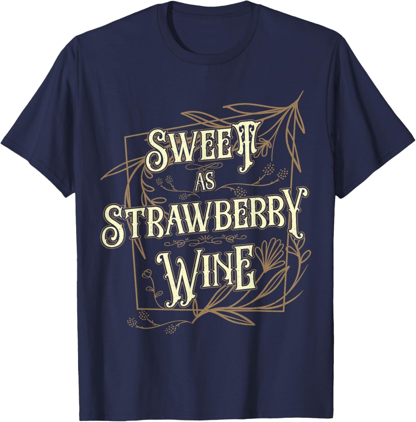 Couples Matching Vacation Outfit Sweet As Strawberry Wine T-Shirt - T-Shirt | Navy