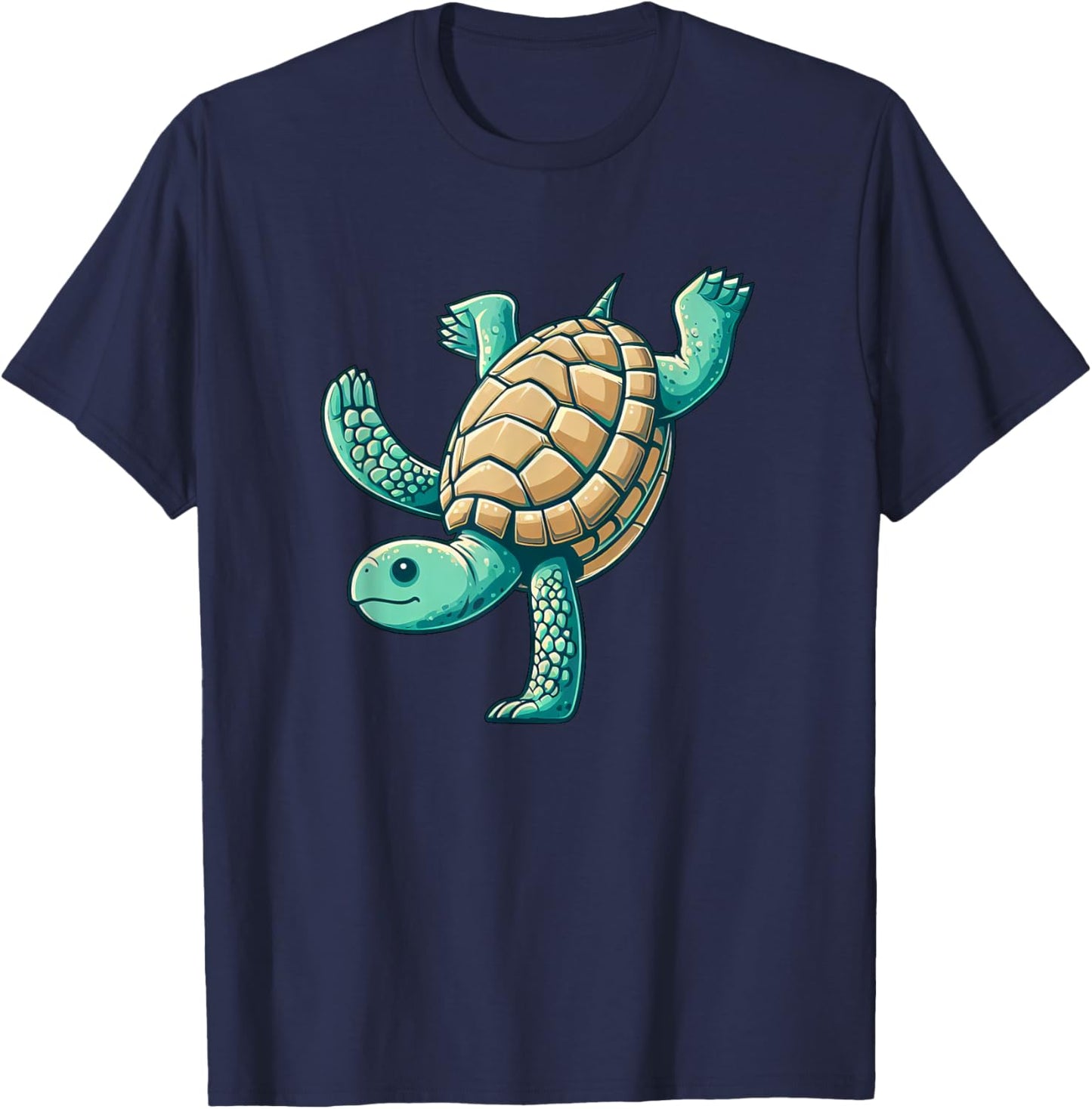 Turtle Handstand Flip Gymnastics T-Shirt - T-Shirt | Navy