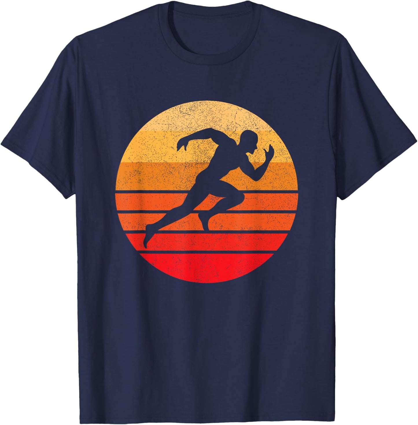 Sprinting, Sprinter Silhouette T-Shirt - T-Shirt | Navy