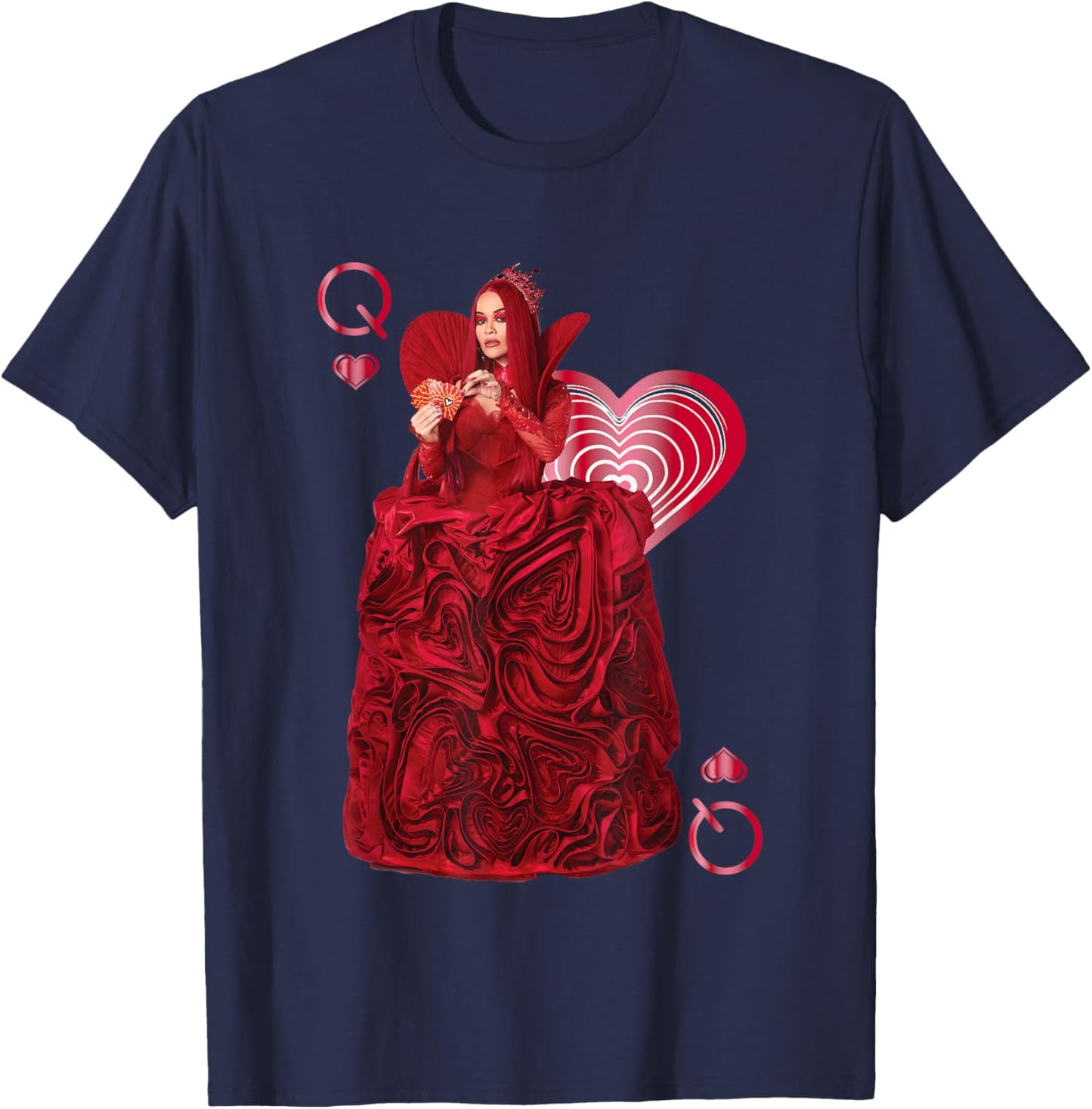 Disney Descendants: The Rise of Red Queen of Hearts Portrait T-Shirt - T-Shirt | Navy