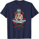 Halloween skeleton gamer video gaming boys men kids teens T-Shirt - T-Shirt | Navy
