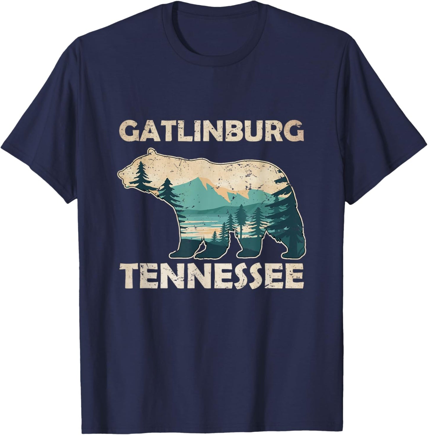 Gatlinburg Tennessee Great Smoky Mountains Bear Souvenir T-Shirt - T-Shirt | Navy