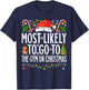 Most Likely To Go To Gym On Christmas Bodybuilding Xmas Gym T-Shirt - T-Shirt | Navy