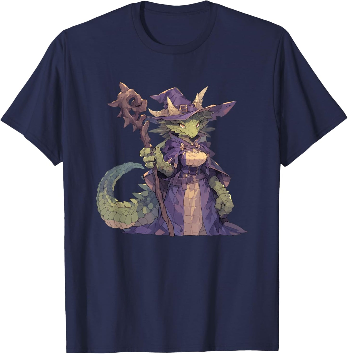 Dragon Dressed As Witch - Dragon Halloween T-Shirt - T-Shirt | Navy