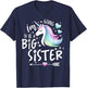Best Sibling Baby Shower Big Sister Shirts for Girls Unicorn T-Shirt - T-Shirt | Navy