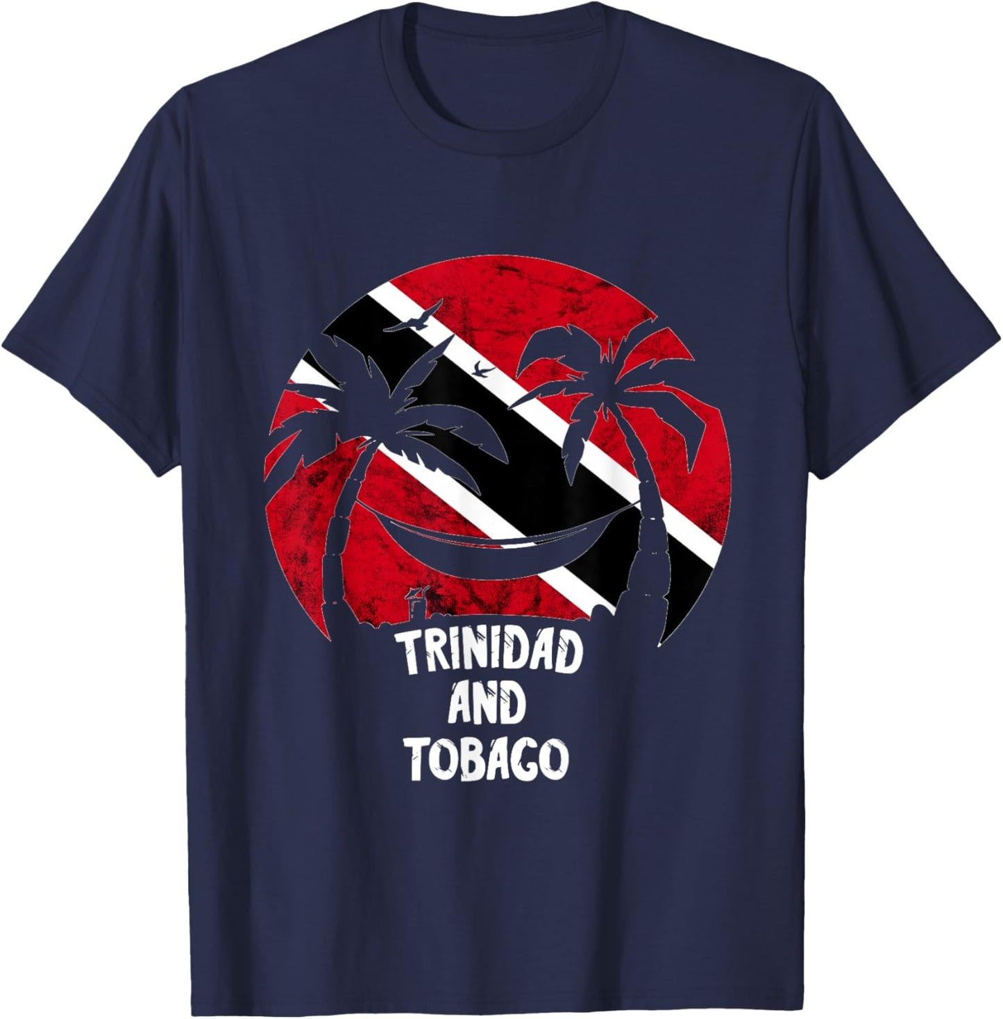 Trinidad And Tobago Flag Hammock Summer Trinidadian Roots T-Shirt - T-Shirt | Navy