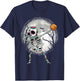 Dabbing Sugar Skull Skeleton Basketball Dia De Los Muertos T-Shirt - T-Shirt | Navy