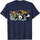 Yin Yang Dragon Tiger Chinese art T-Shirt - T-Shirt | Navy