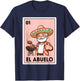 El Abuelo Grilling Grandpa Mexican Bingo Card T-Shirt - T-Shirt | Navy