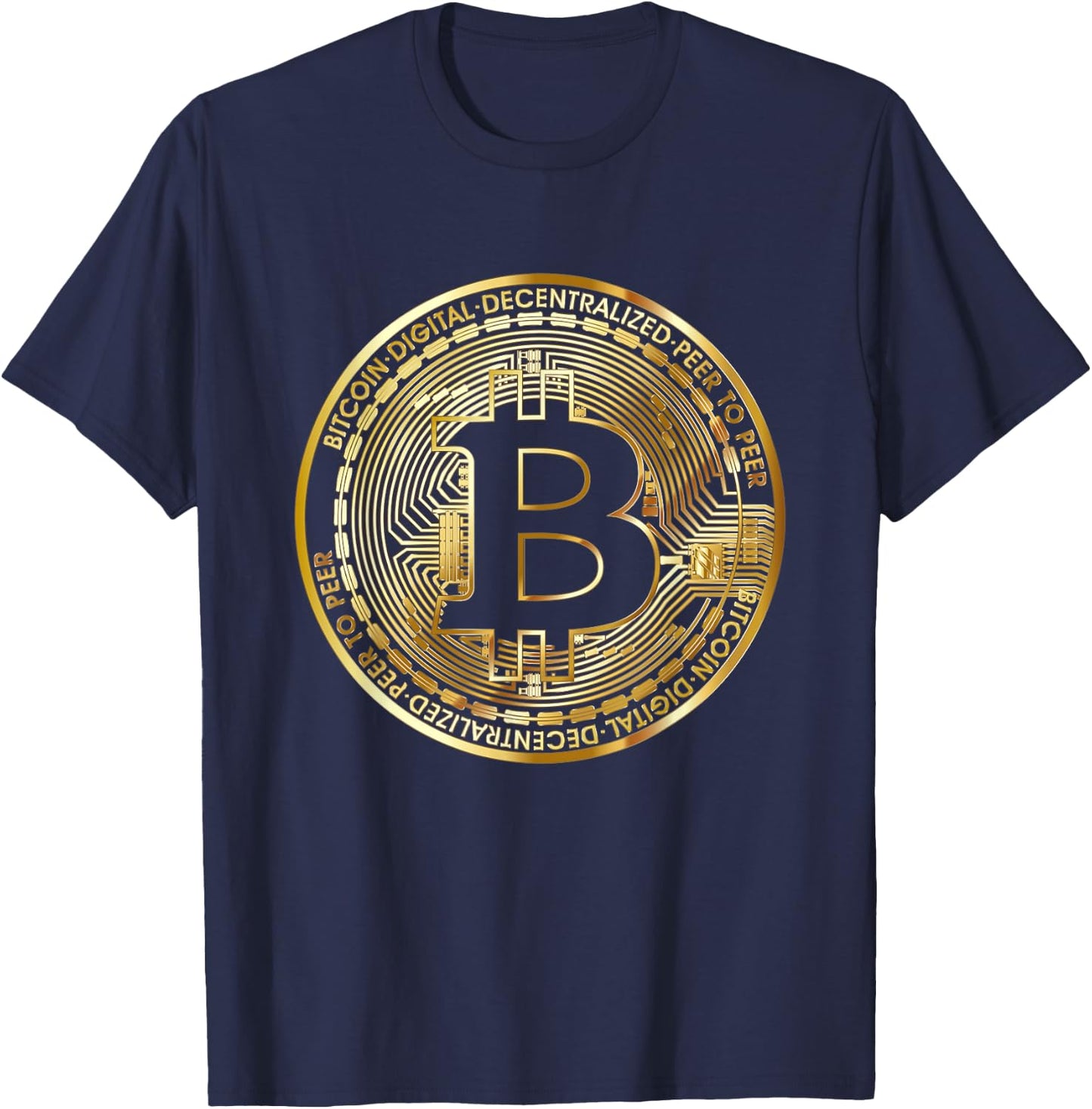 Bitcoin BTC Coin Crypto Trader #bitcoin Future Freedom Gift T-Shirt - T-Shirt | Navy