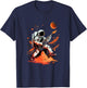 Astronaut Playing Electric Guitar in Space T-Shirt - T-Shirt | Navy
