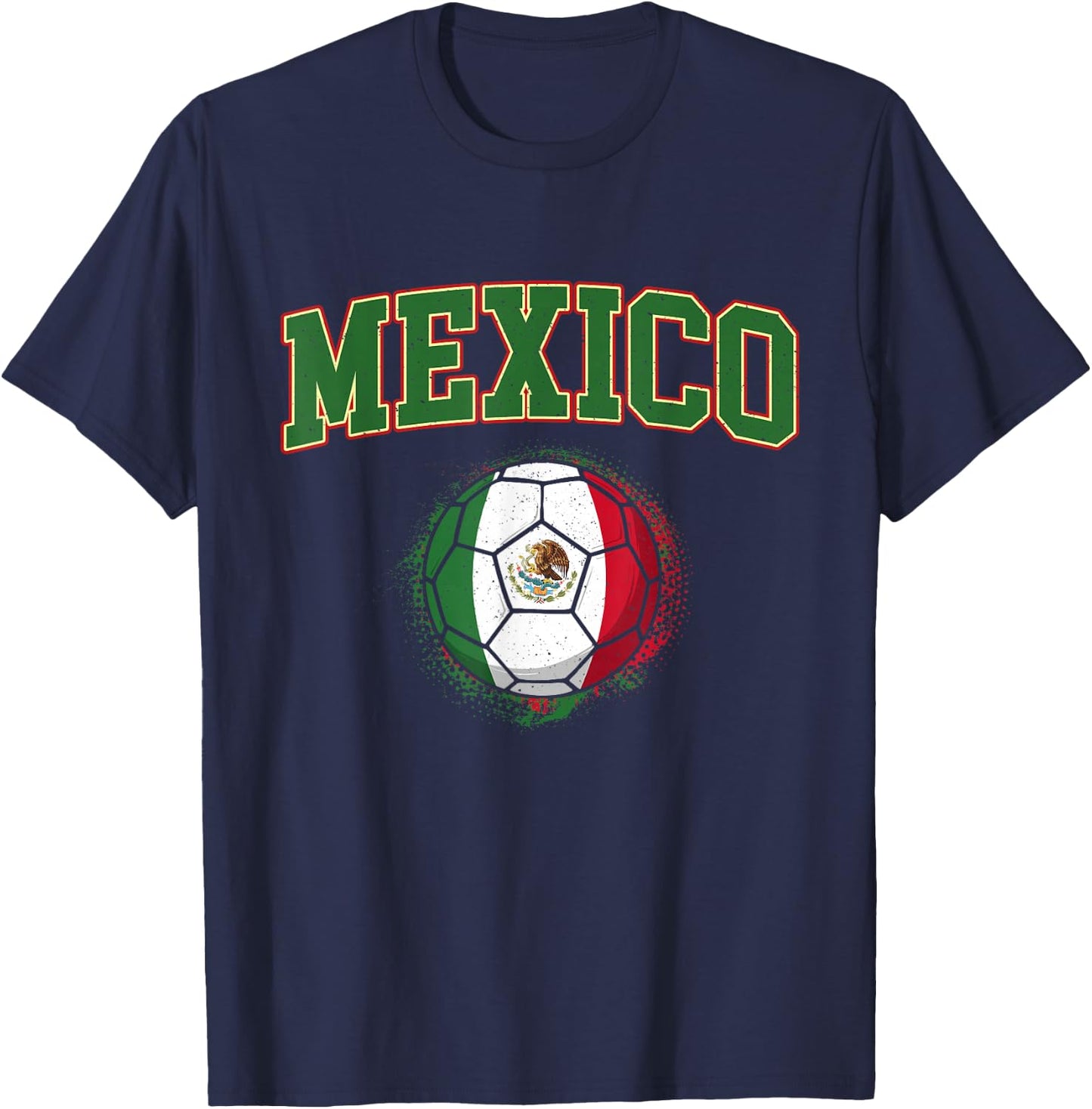 Mexico - Mexican Soccer Tournament Game T-Shirt - T-Shirt | Navy