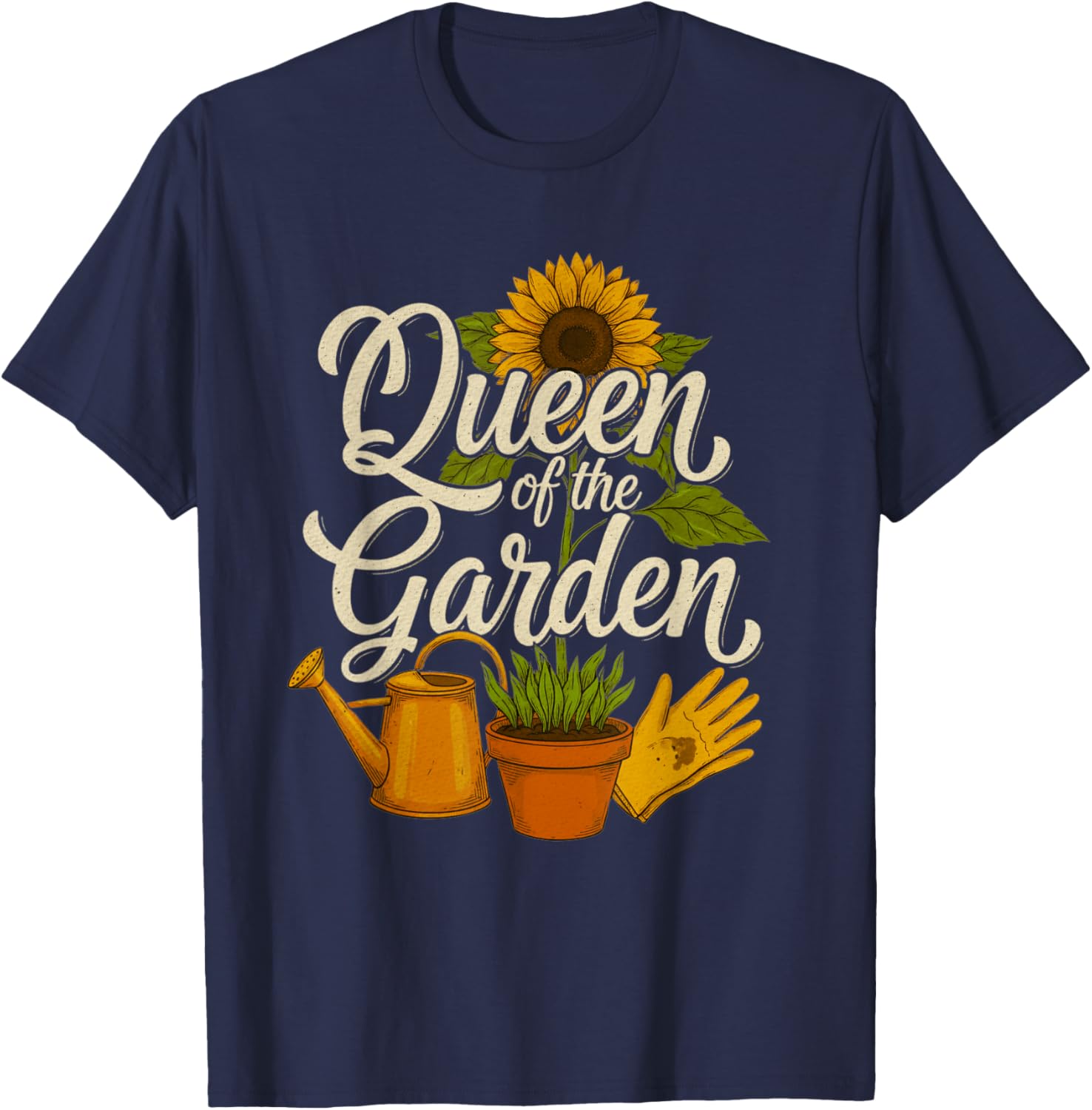 Gardener Gardening Plant Lover Women Garden Nature T-Shirt - T-Shirt | Navy