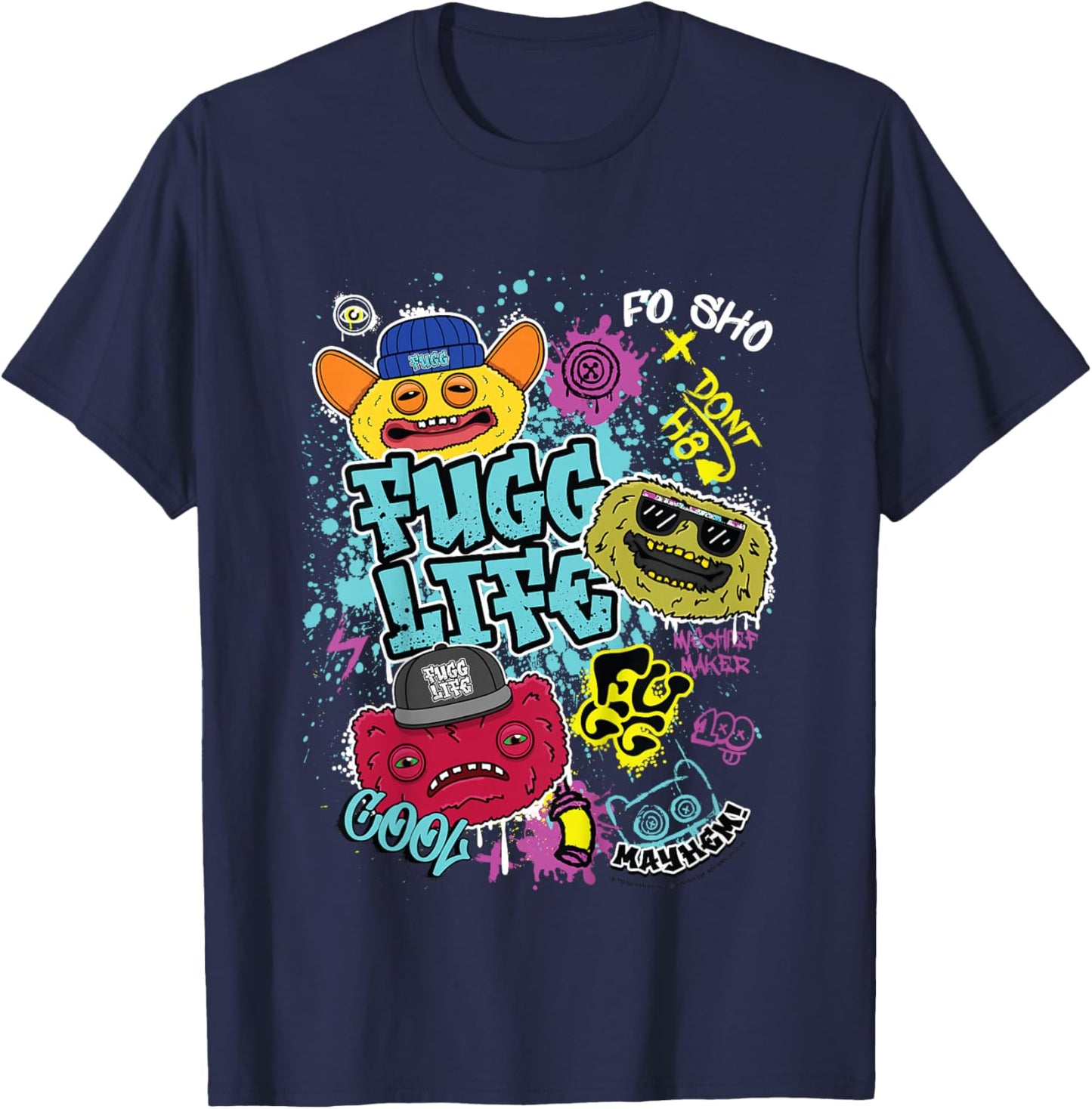 Fugg Life Grin Count Underoo Mcgoo Wide Eyed Weirdo Kids T-Shirt - T-Shirt | Navy
