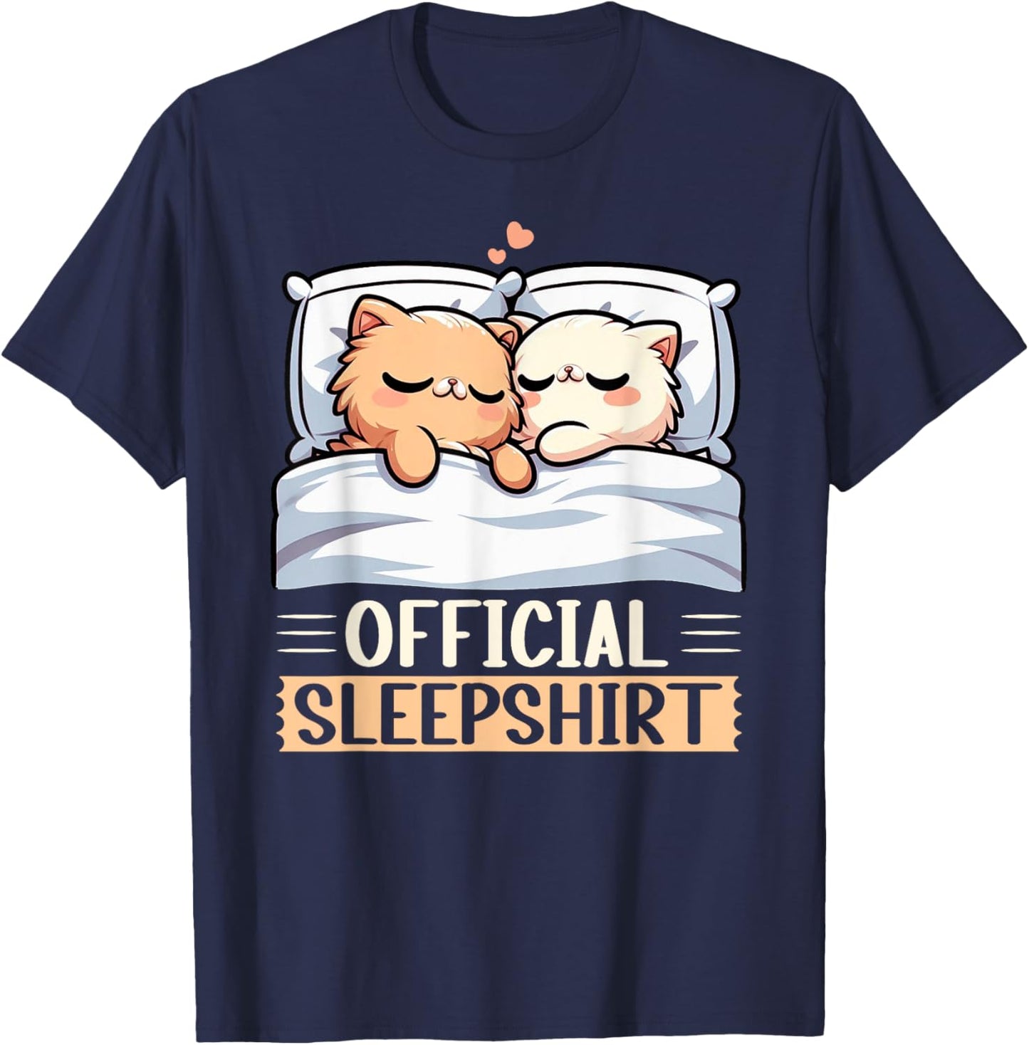 Official Sleepshirt Funny Persian Cat Nap Pajamas Sleepwear Men Women Kids T-Shirt - T-Shirt | Navy