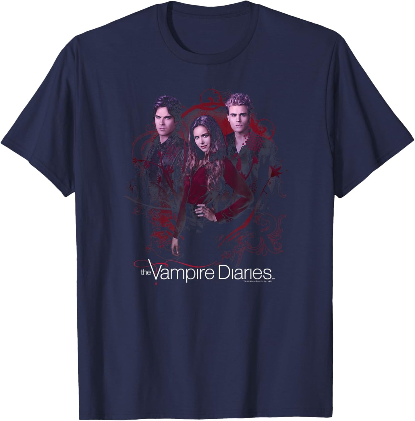 Vampire Diaries Company of Three Small T-Shirt - T-Shirt | Navy