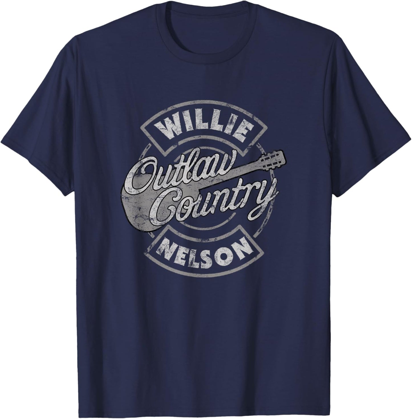 Official Willie Nelson Outlaw Country T-Shirt - T-Shirt | Navy