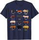 Pig drawings - Pig breeds T-Shirt - T-Shirt | Navy