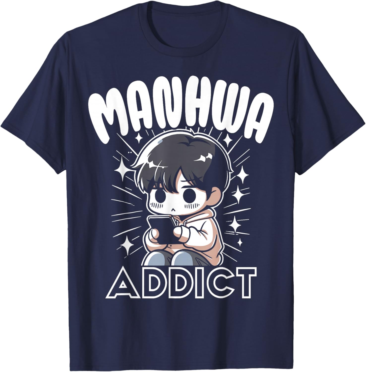 Gift graphic design for manhwa addicted fan T-Shirt - T-Shirt | Navy