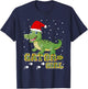 Christmas Gator Girl Santa Hat Florida Alligator Crocodile T-Shirt - T-Shirt | Navy