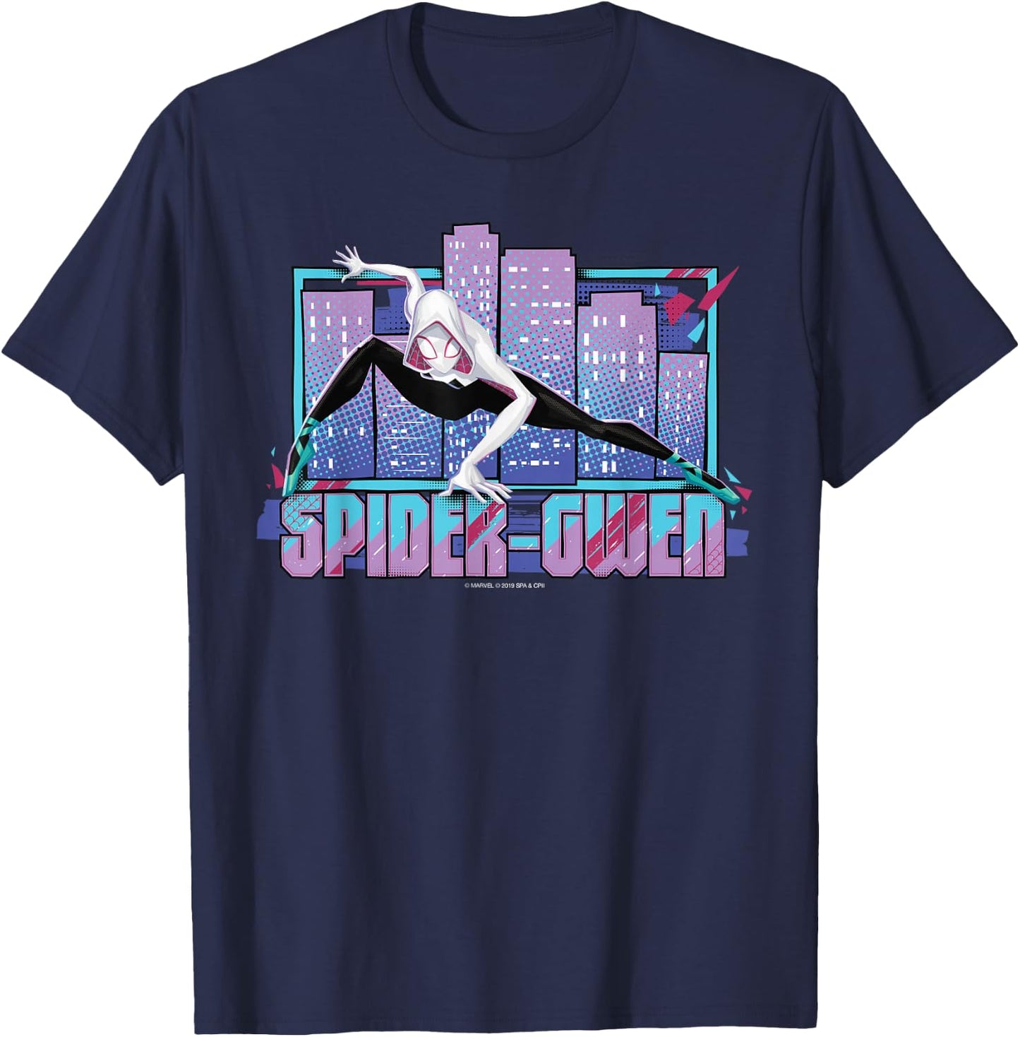 Marvel Spider-Man Into The Spider-Verse Spider-Gwen T-Shirt - T-Shirt | Navy
