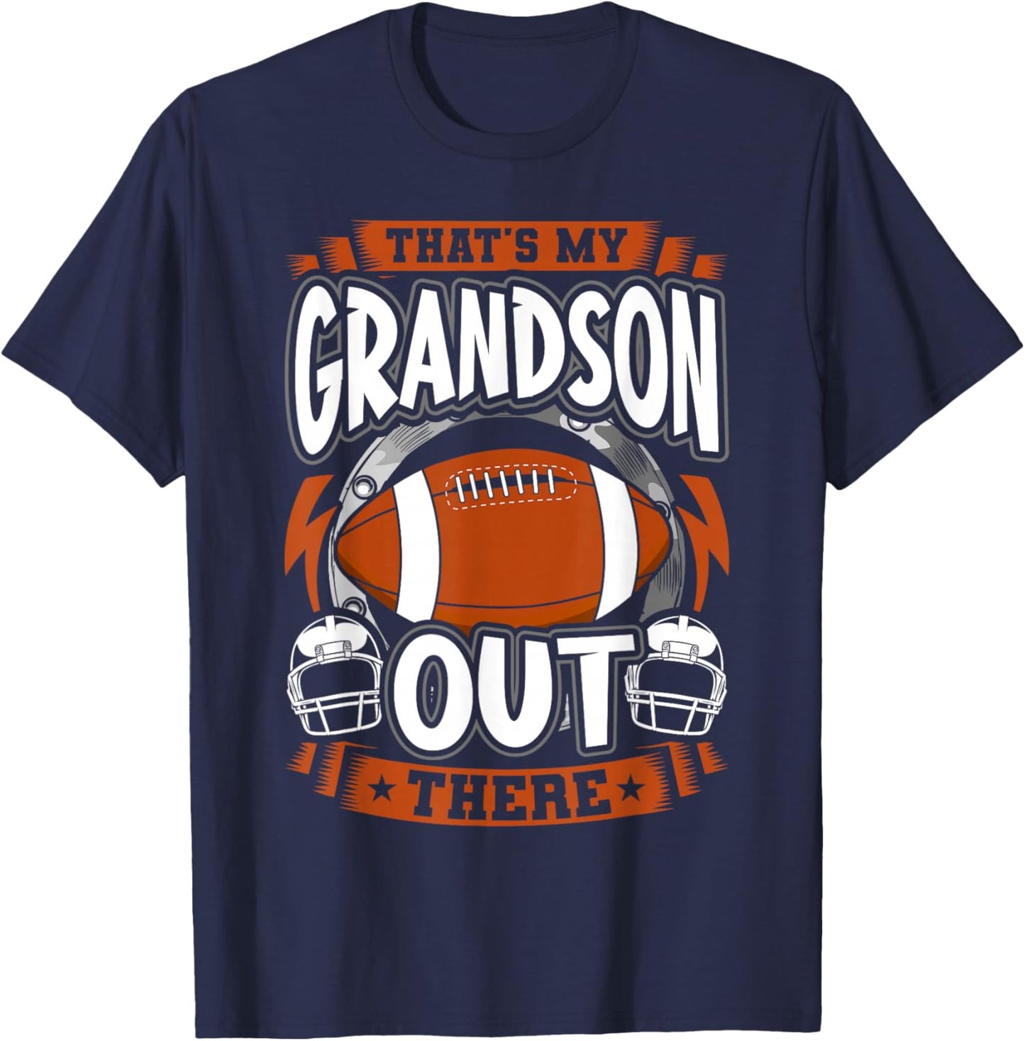 That's my Grandson Out There - Vintage Football T-Shirt - T-Shirt | Navy