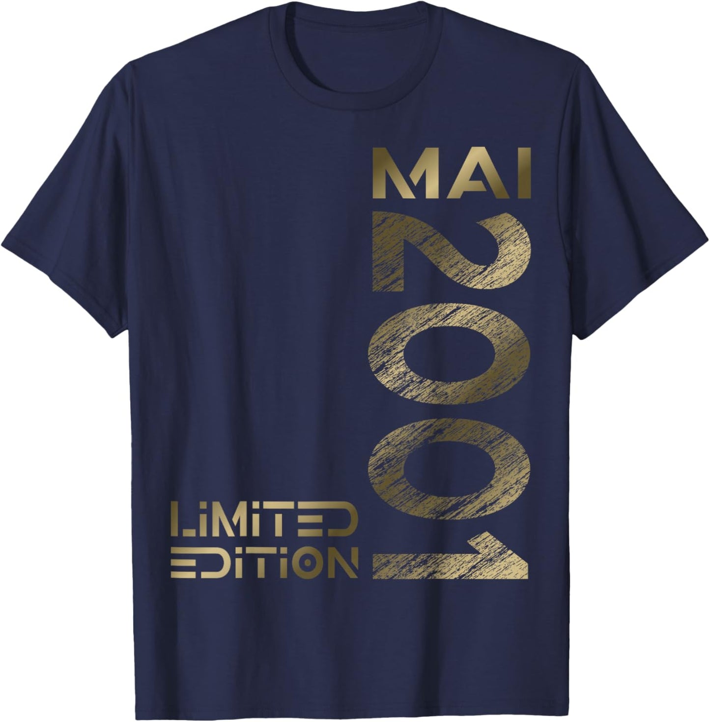 Limited Edition Mai 2001 Mann Frau 25. Geburtstag T-Shirt - T-Shirt | Navy
