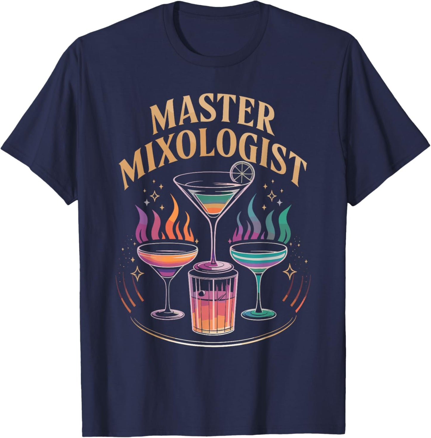 Funny Master Mixologist T Shirt for Cocktail Enthusiasts T-Shirt - T-Shirt | Navy