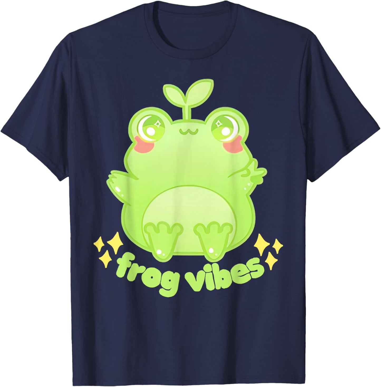 Froggy Crossing Frog Vibes T-Shirt - T-Shirt | Navy