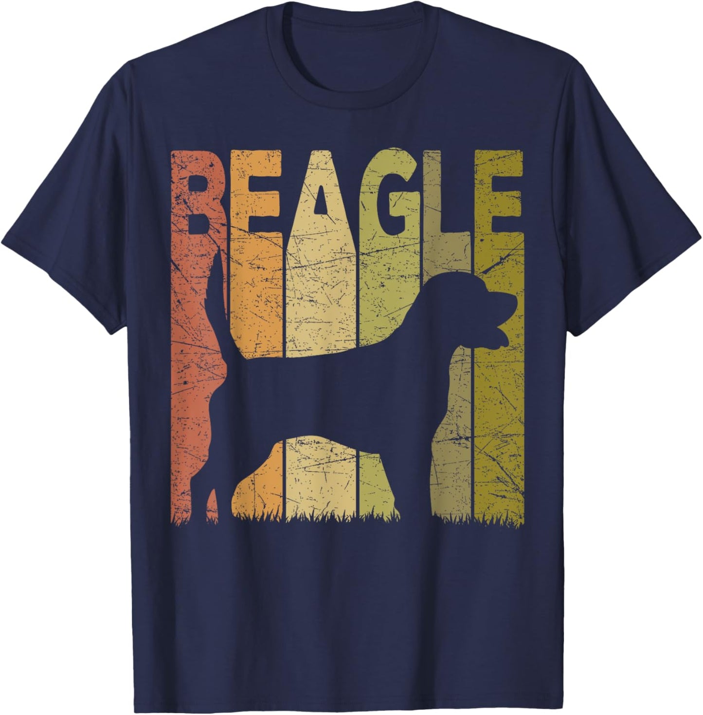 Beagle Vintage Beagle Dog Retro Beagle Lover T-Shirt - T-Shirt | Navy