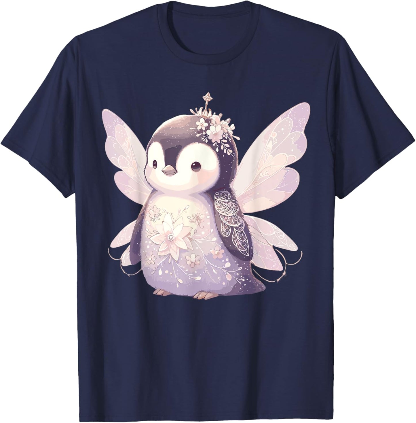 Cute Fairy Fairycore Aesthetic Penguin Lover Apparel Penguin T-Shirt - T-Shirt | Navy